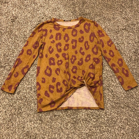 BomBom Animal Print Long Sleeve Top - Picture 1 of 5